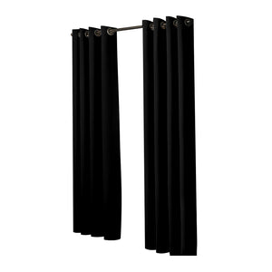 2x Blockout Curtains Panels 3 Layers Black-1973194062085361665