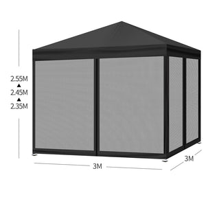 Mountview Gazebo Pop Up Marquee Outdoor Black-1973193756840693762