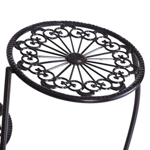 Plant Stand Outdoor Indoor Flower Pots Black-1973193772137320452