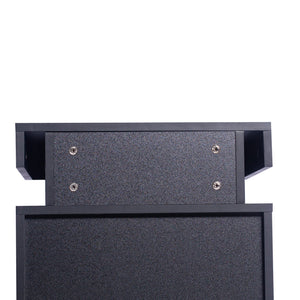 Levede Bedside Tables Side Table 2 Drawers Black-1973193865179566084