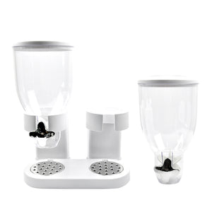 TOQUE Double Cereal Dispenser Dry Food White-1973194008834478085
