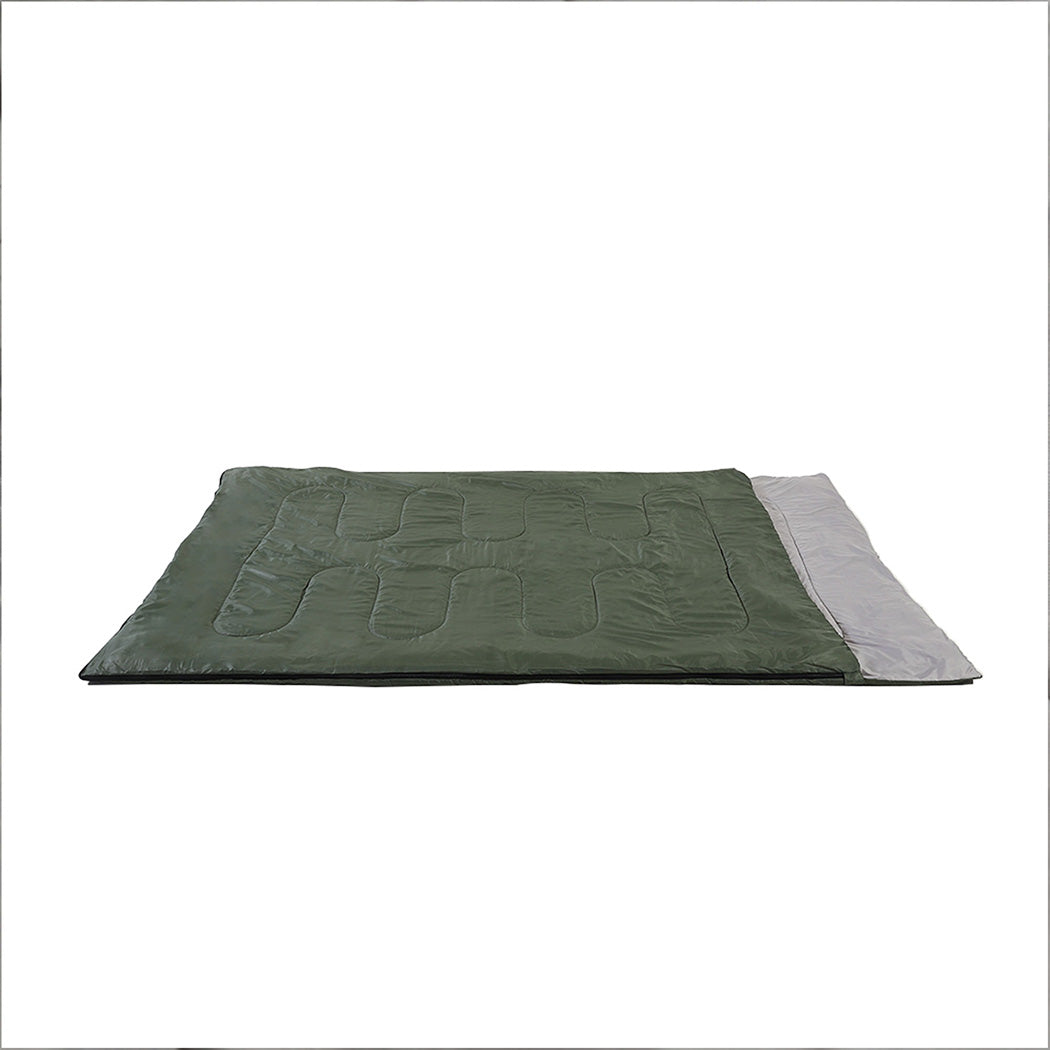 mountview-sleeping-bag-double-bags-outdoor-army-green-1973193763648049158