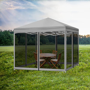 Mountview Gazebo 3x3m Pop Up Marquee Grey-1973193757033631751