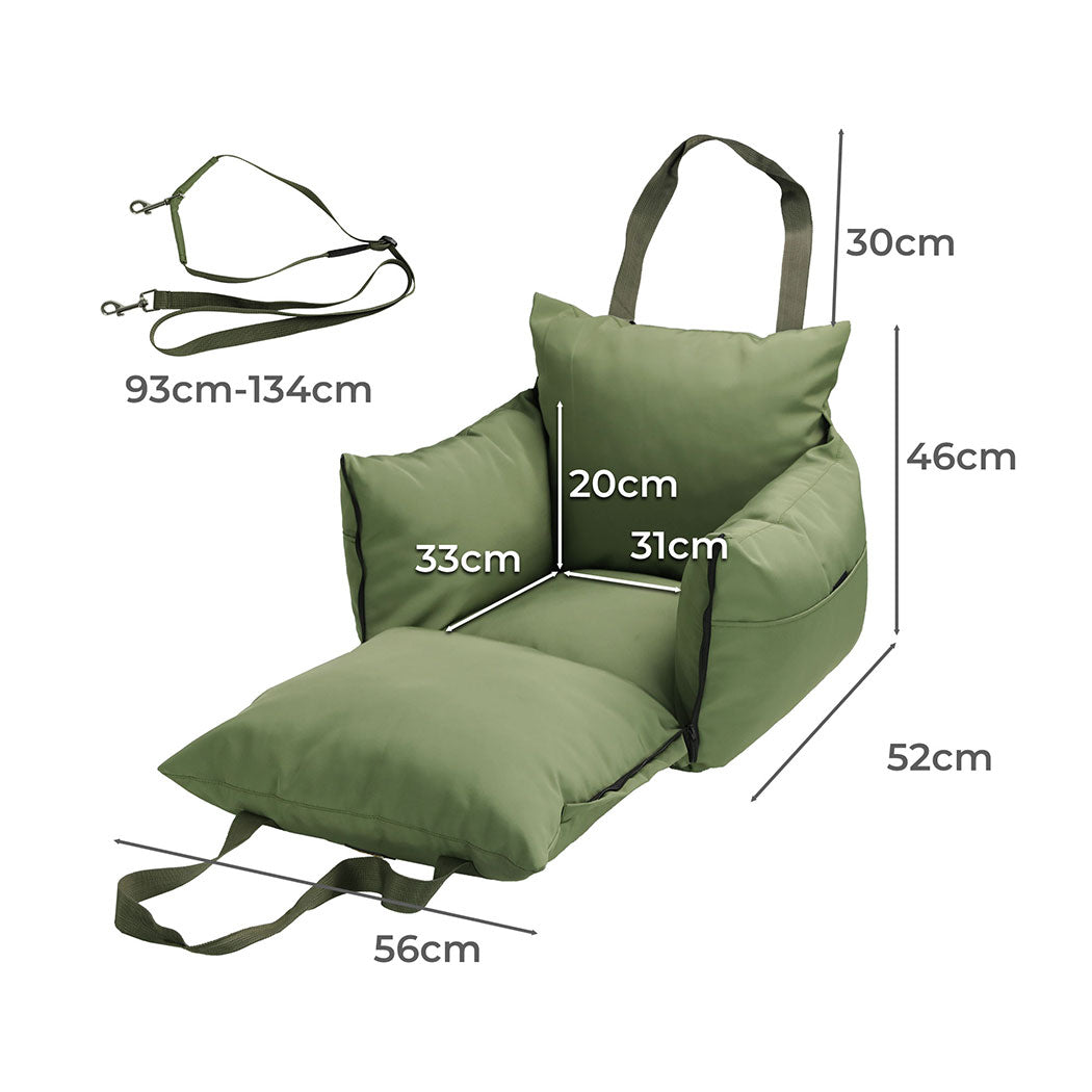 pawz-dog-car-seat-booster-belt-green-1973193691761872898
