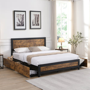 Levede Metal Bed Frame Queen Mattress-1975420521738801158