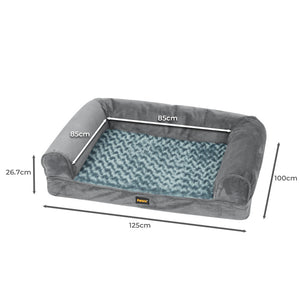PaWz Pet Bed Sofa Dog Bedding Soft Warm XXL Grey XX-Large-1973193627945537537