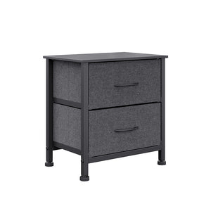 Levede Storage Cabinet Chest of 2 Drawers Dark Grey-1973194074018156544