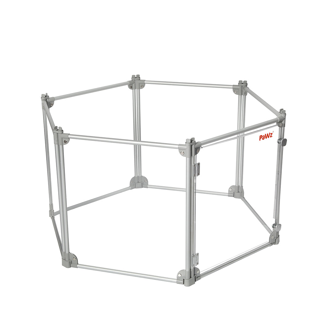 pawz-pet-playpen-transparent-acrylic-clear-folding-dog-fence-kennel-6-panel-1975420378624954368