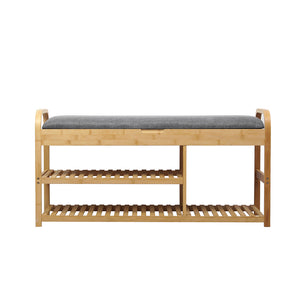 Levede Bamboo Shoe Rack Bench Entryway Seat-1996005370367184897