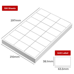 100 Sheet A4 Label White Matte Self Adhesive Sticker-1996005448175718402