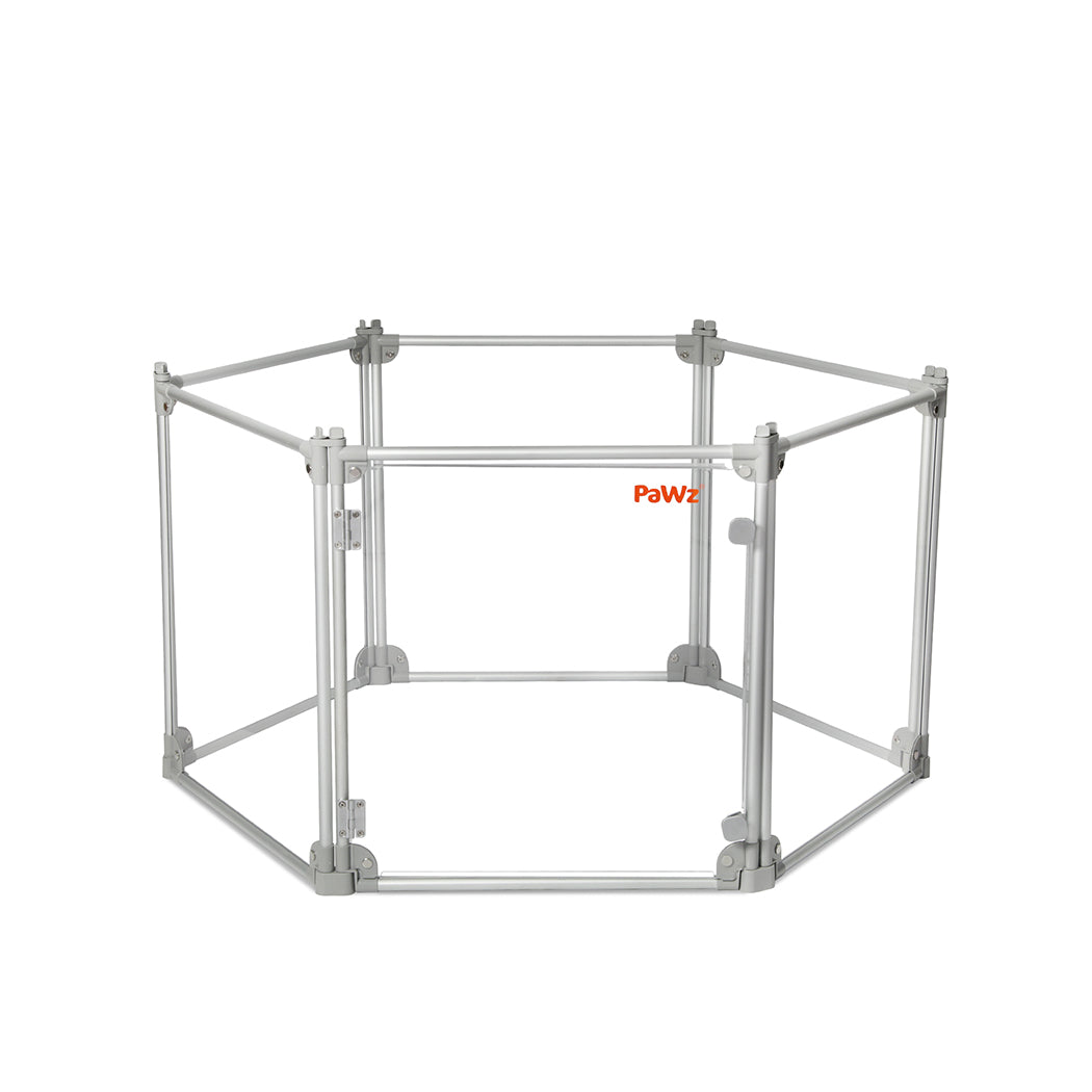 pawz-pet-playpen-transparent-acrylic-clear-folding-dog-fence-kennel-6-panel-1975420378624954369