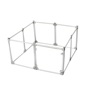 Pawz Pet Playpen Transparent Acrylic Clear Folding Dog Fence Kennel 8 Panel-1975420379035996161