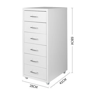 Levede 6 Drawer Office Cabinet Drawers White-1973193874423812098
