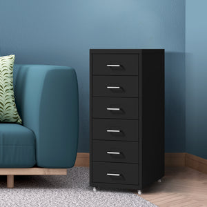 Levede 6 Drawer Office Cabinet Drawers Black-1973193874226679816
