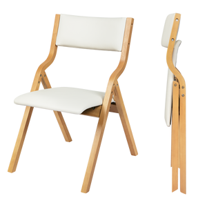 Levede 4x Dining Chairs Foldable PU Beige-1996005477766533128