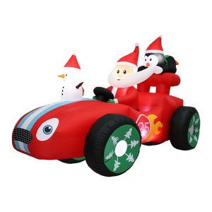 Santaco Christmas Inflatable 2.4M Santa Racing Sleigh-1973194173783871496
