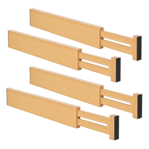 Levede Natural 4 Pack Bamboo Expandable Drawer Divider-1996009988602073096