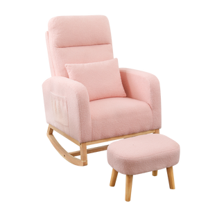 Levede Rocking Chair Ottoman Footrest With Side Pocket-1996005438658842632