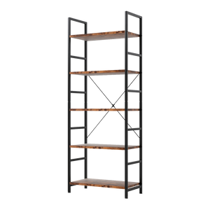 Levede 5-Tier Industrial Bookshelf Bookcase 157.5cm-1996005585740501000