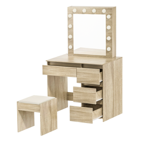 Levede Dressing Table Stool Set Makeup Mirror Led-1996005494019461129