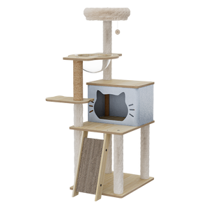 Pawz Cat Tree Tower Scratcher Wood Condo House 120cm-1996005457147334664