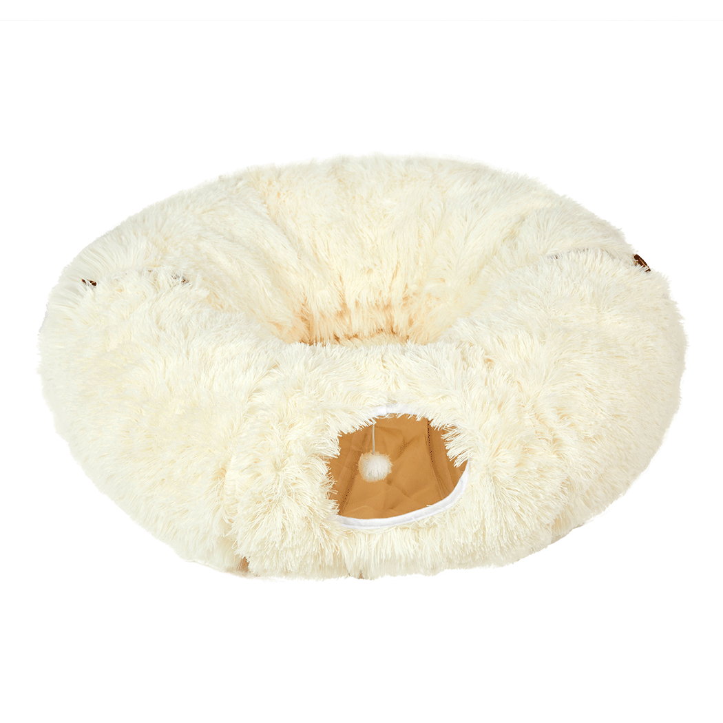 pawz-cat-tunnel-foldable-fluffy-plush-play-tube-beige-1996005432715513864