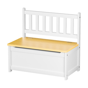 Levede 2-In-1 Kids Toys Storage Bench Box Wooden Chair-1996005461425524744