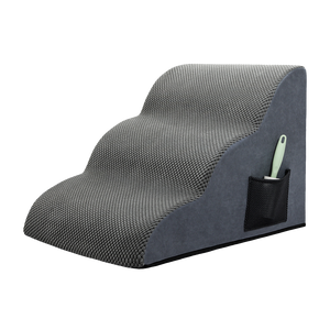 Pawz 3 Steps Pet Stairs Dog Ramp High Density Foam Grey-1996005465326227464