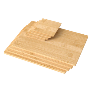 Toque 8 Pcs Natural Bamboo Placemat Coaster Storage Dish-1996005591667052552