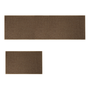 Marlow Kitchen Rug 2PCS Woven Non Slip Absorbent Brown-1996005439594172424