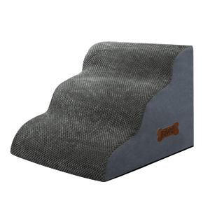 Pawz 3 Steps Pet Stairs Dog Ramp High Density Foam Grey-1996005456438497288
