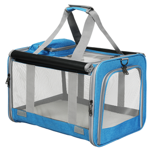 Pawz 3 in 1 Pet Soft Crate Dog Cat Carrier L Size Blue-1996005444388261896