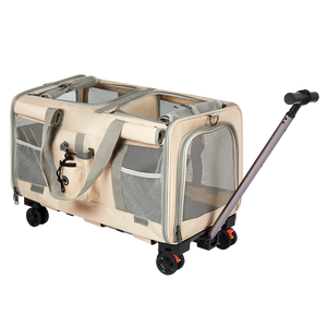 Pawz Pet Carrier 4 Wheel Portable Rolling Foldable-1996005445449420808