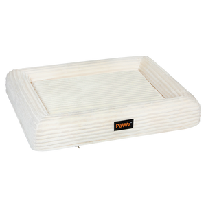 Pawz XL Size Orthopedic Dog Bed with Corduroy Removable Cover Waterproof Washable Beige-1996005464265068552