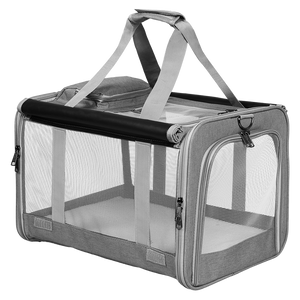 Pawz 3 in 1 Pet Soft Crate Dog Cat Carrier XL Size Grey-1996005445273260040