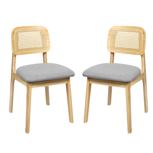 Levede Dining Chair Wood Rattan Armless Natural x8-1996005488046772232