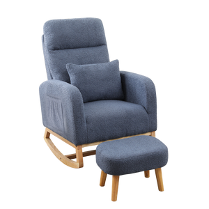 Levede Rocking Chair Ottoman Footrest With Side Pocket-1996005438465904648