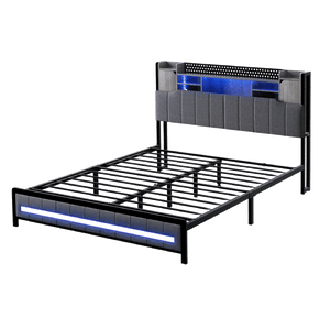 Levede Queen Bed Frame with Storage Headboard RGB LED-1996005429959856136