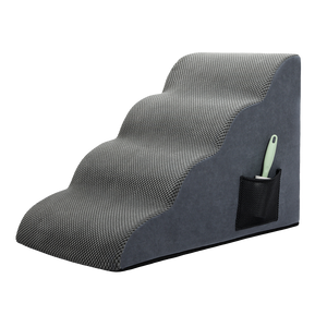 Pawz 4 Steps Pet Stairs Dog Ramp High Density Foam Grey-1996005465514971144
