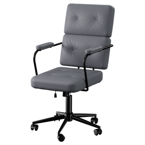 LEVEDE Ergonomic Office Chair Computer PU Grey-1996005452718149640