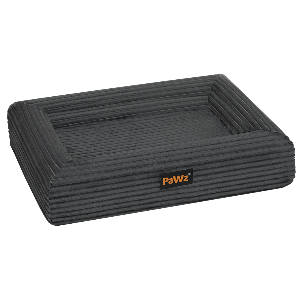 pawz-l-size-orthopedic-dog-bed-with-corduroy-removable-cover-waterproof-washable-grey-1996005463325544456