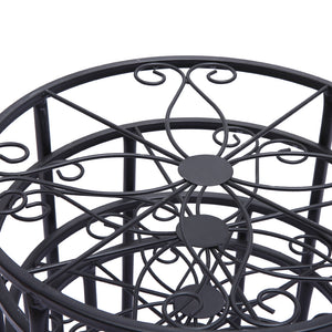 4 x Levede Metal Plant Stand Outdoor Black-1975420369502343172