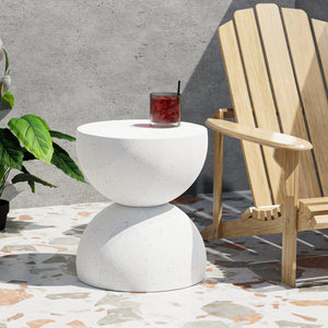 Levede Side Table Terrazzo Coffee Tables Beige-1973194078627696647