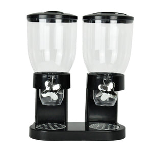 TOQUE Double Cereal Dispenser Dry Food Black-1973194008645734401