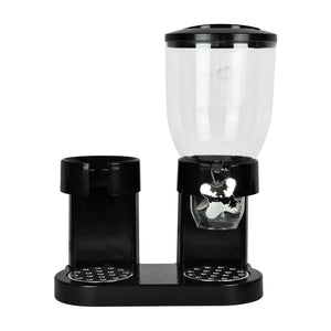 TOQUE Double Cereal Dispenser Dry Food Black-1973194008645734404