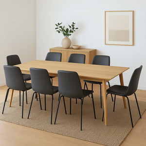 Levede Stackable Dining Chairs Kitchen Grey Set of 8-1996005477552623623