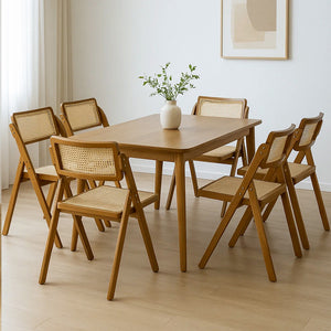 Levede 6X Foldable Rattan Dining Chairs-1996005476931866631
