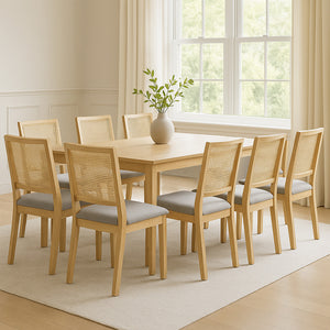 Levede 8XCane Dining Chair Rattan Armless Seat-1996005485890899975