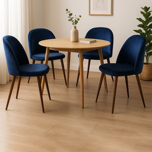 Levede 4x Dining Chairs Seat French Navy-1996005471366025223