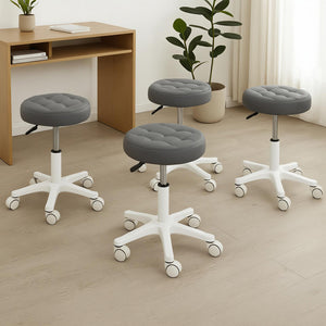 Levede 4x Rolling Bar Stool Swivel Salon SPA Chair Grey-1996005467909918727